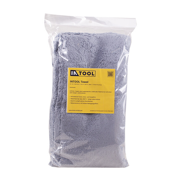 INTOOL Towel - 38 cm x 38 cm, silber