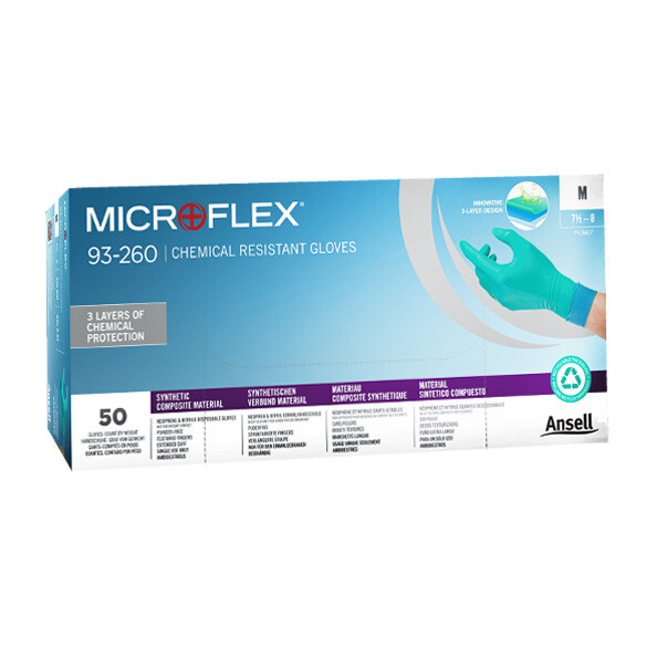 Microflex Nitril und Neopren - Größe 6,5-7 (S), Grün
