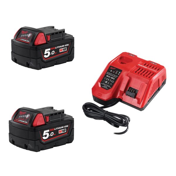 Akku Starter-Set 2x 18V/5,0 Ah M18 B5 Akku + Schnelladegerät M12 18 FC