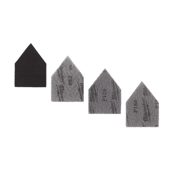 Schleifblätter Netzstruktur für M12FDSS 67 x 92 mm Set 13-teilig — 4 x K80, 4 x K120, 4 x K180, 1 x Zwischenplatte