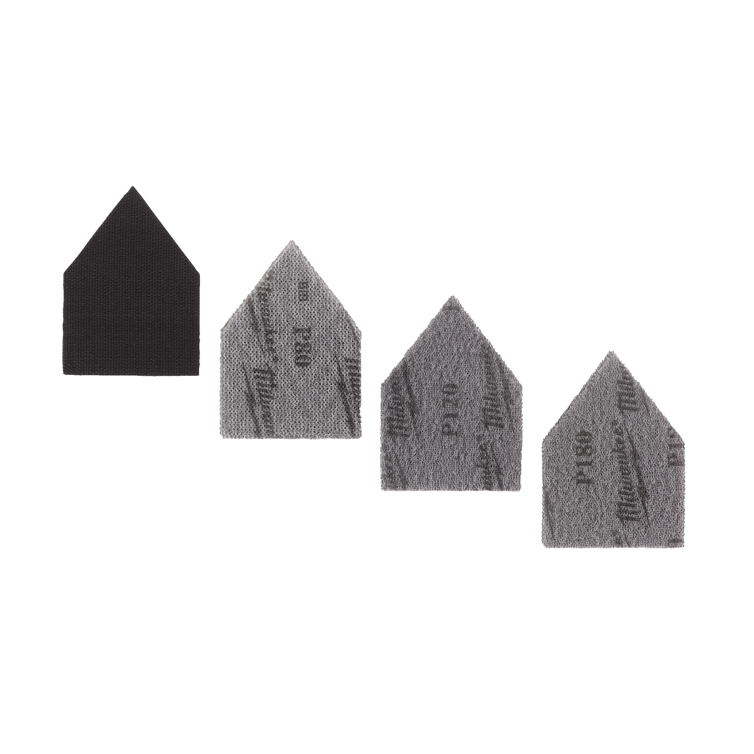 Schleifblätter Netzstruktur für M12FDSS 67 x 92 mm Set 13-teilig — 4 x K80, 4 x K120, 4 x K180, 1 x Zwischenplatte
