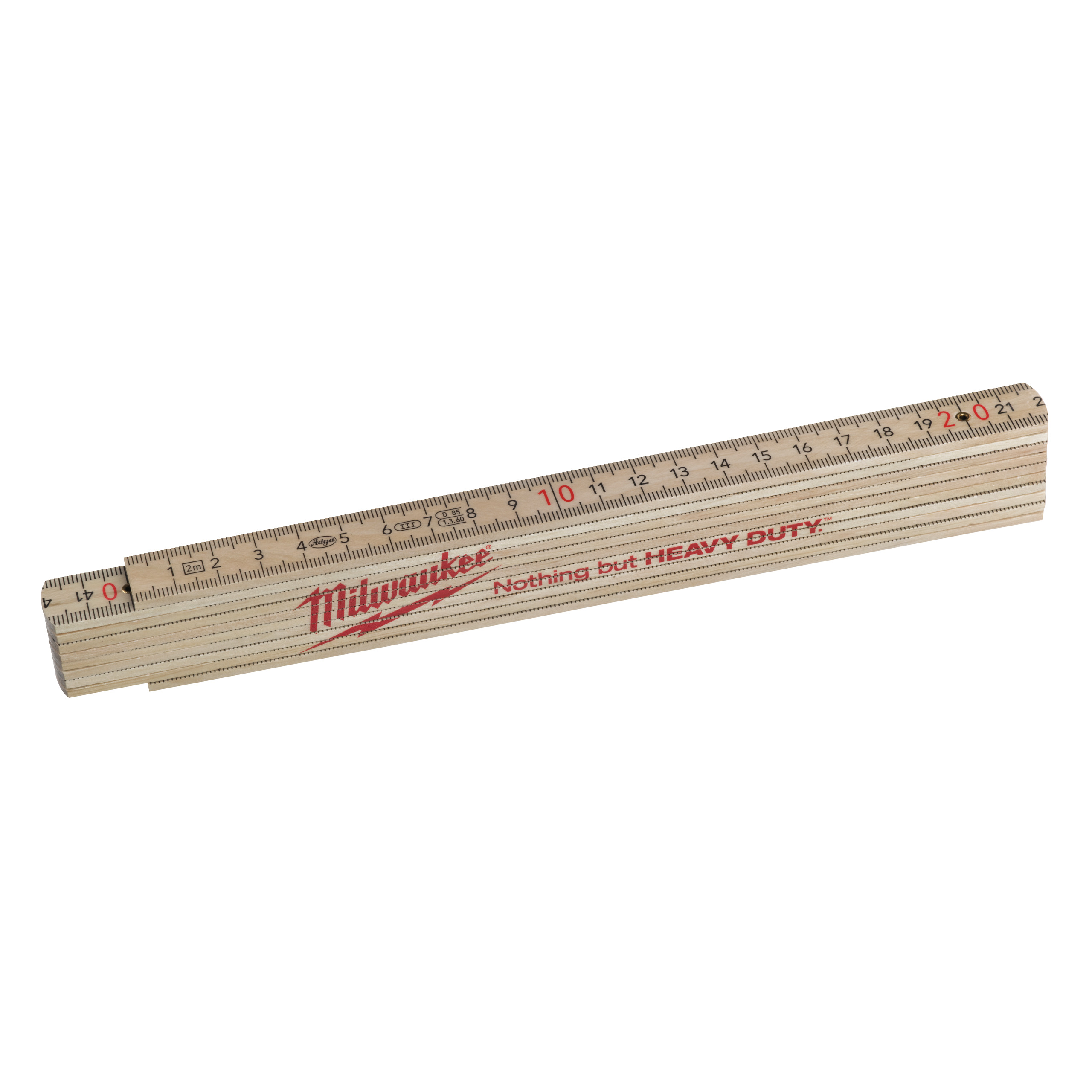 Gliedermaßstab Holz Slim — 2 m Natur