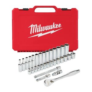 Ratschen- und Steckschlüsseleinsatz Set 3/8" metrisch — 32-teilig