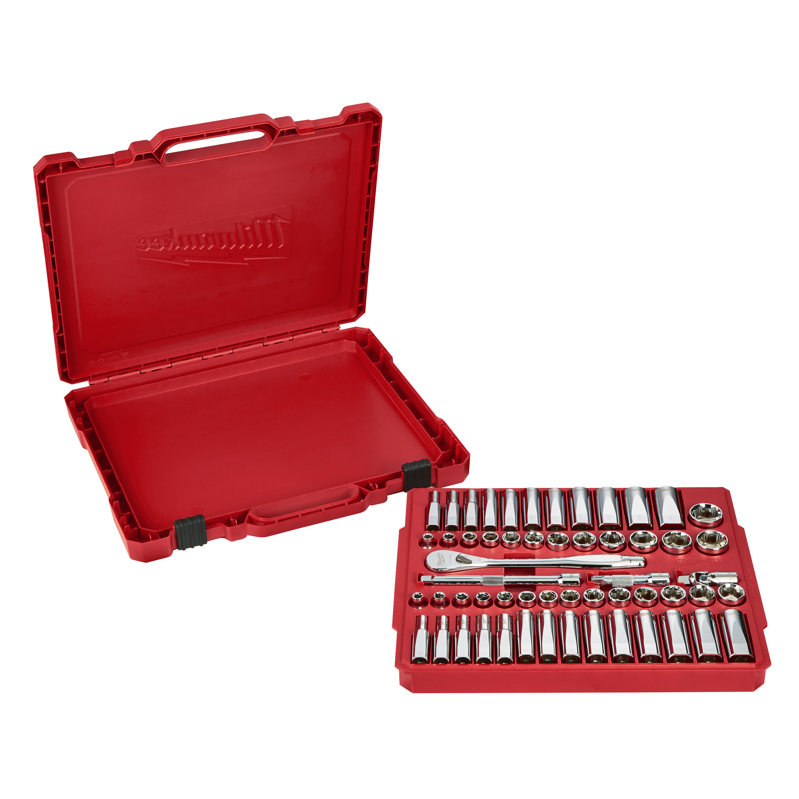 Ratschen- und Steckschlüsseleinsatz Set 3/8" imperial & metrisch — 56-teilig – Bild 4