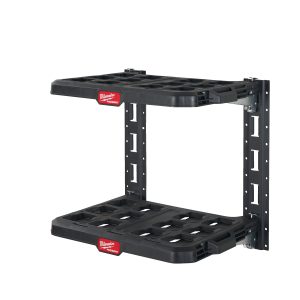 PACKOUT Schienensystem-Set zur Wandmontage — 2 Wandhalterungen, 2 Grundplatten