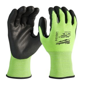 Hi-Vis Schnittschutzhandschuhe Klasse 3/C — Größe 10 (XL)