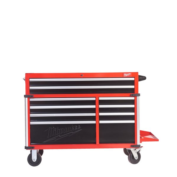 TOOLGUARD Werkstattwagen 117 cm / 46" rot — mit 10 Schubladen