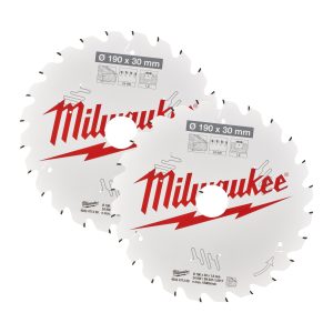 Kreissägeblatt Holz für Handkreissägen Doppelpack — 2x 190/30 mm Z24 Wechselzahn