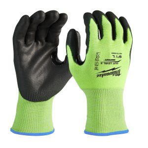 Hi-Vis Schnittschutzhandschuhe Klasse 2/B — Größe 9 (L)