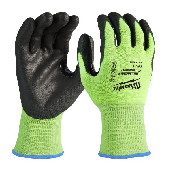 Hi-Vis Schnittschutzhandschuhe Klasse 2/B — Größe 9 (L)