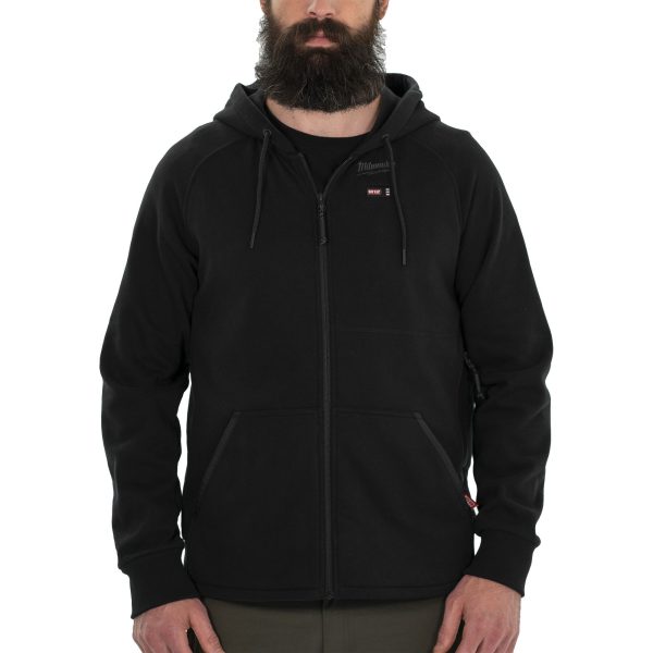 M12HHBL4-0(2XL) — 12 V Akku-Heiz-Kapuzenpullover Herren schwarz, ohne Akku u. Ladegerät
