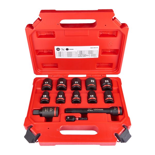 SHOCKWAVE Schlagnuss 1/2" kurz Set — 13-teiliges Set