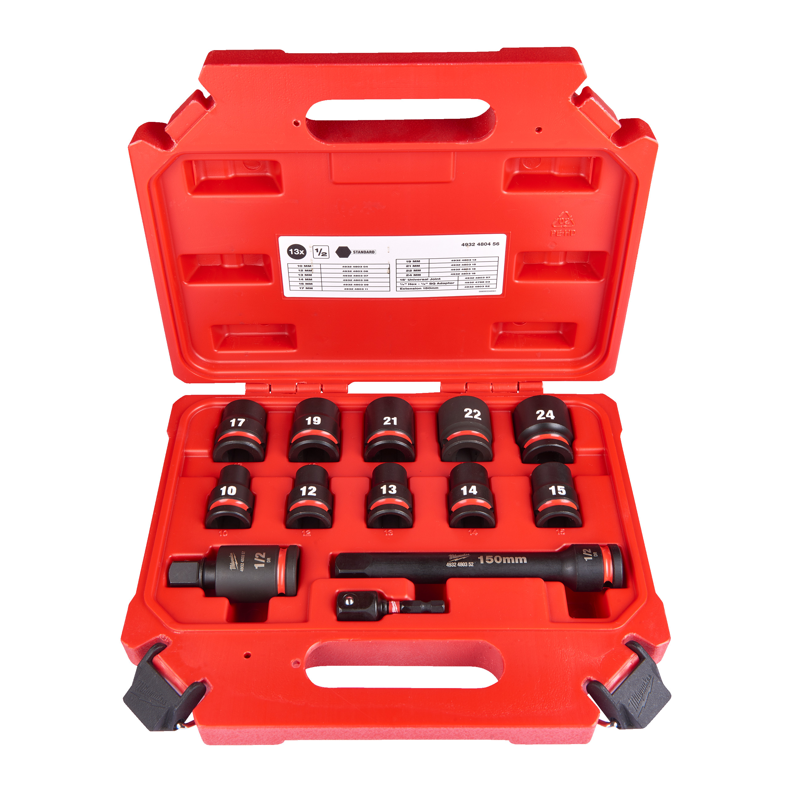 SHOCKWAVE Schlagnuss 1/2" kurz Set — 13-teiliges Set