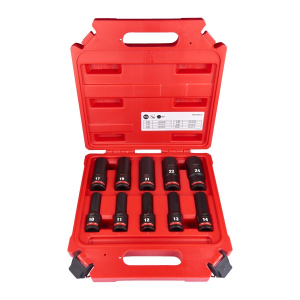 SHOCKWAVE Schlagnuss 1/2" lang Set — 10-teiliges Set