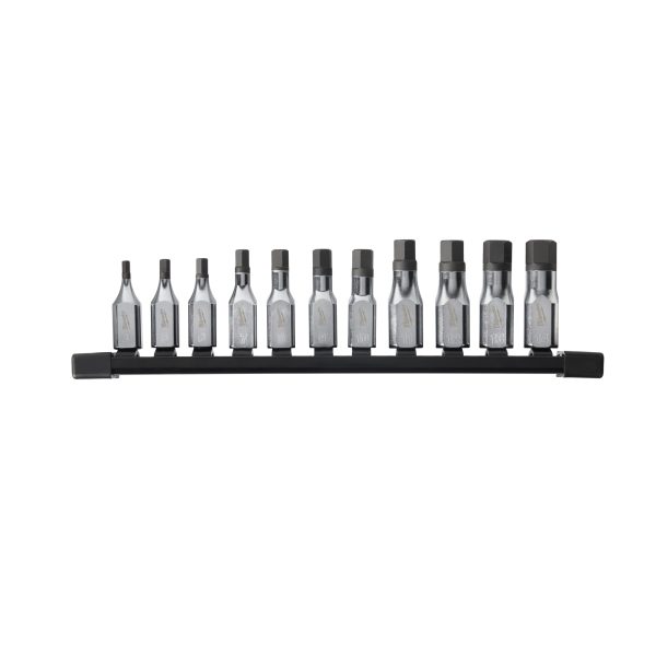 Innensechskant Bit-Steckschlüsseleinsatz metrisch 3/8" Set — 11-teilig