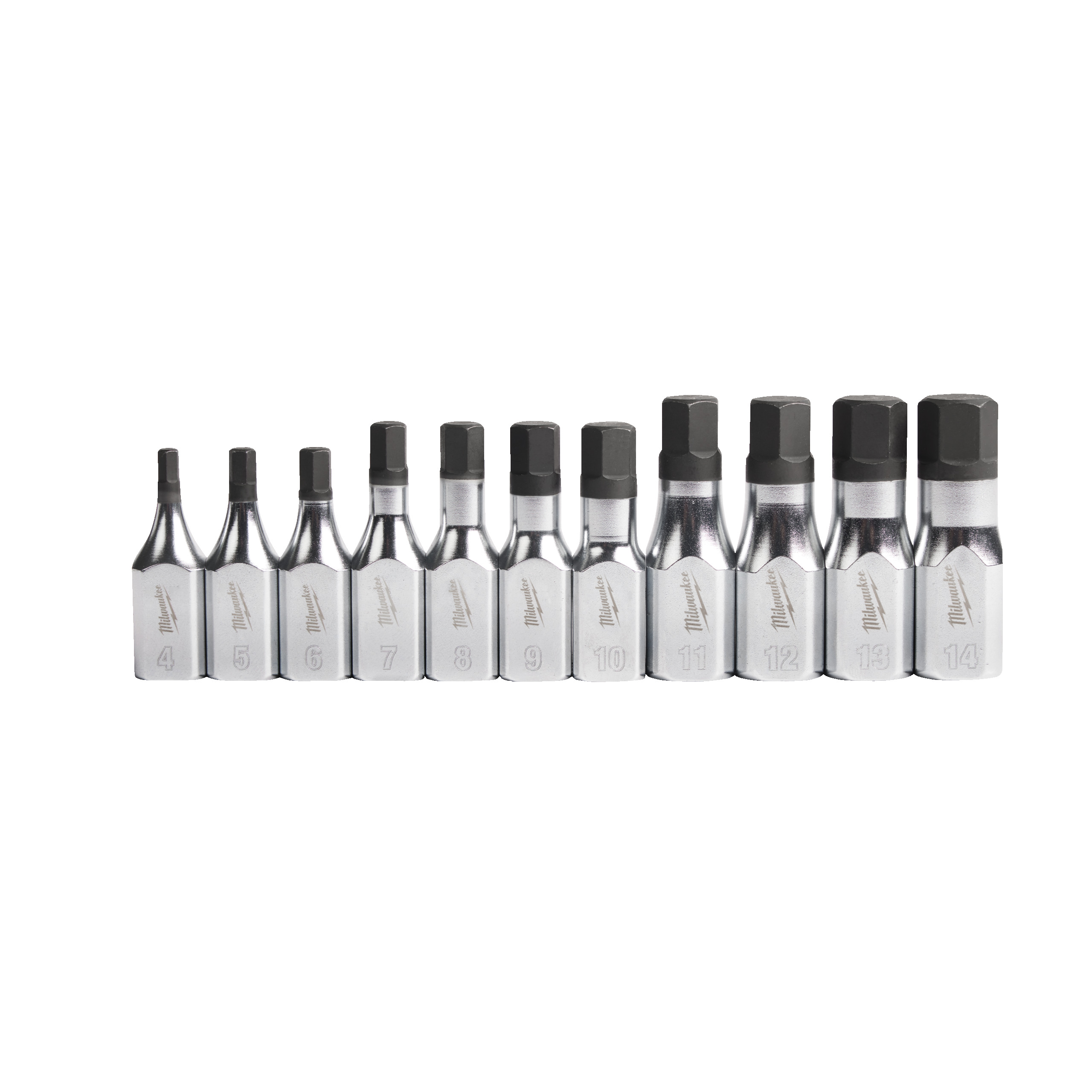 Innensechskant Bit-Steckschlüsseleinsatz metrisch 3/8" Set — 11-teilig – Bild 2
