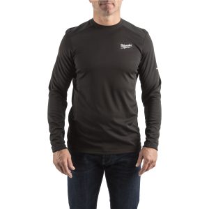WWLSBL-M — Funktions-Langarm-Shirt schwarz mit UV-Schutz
