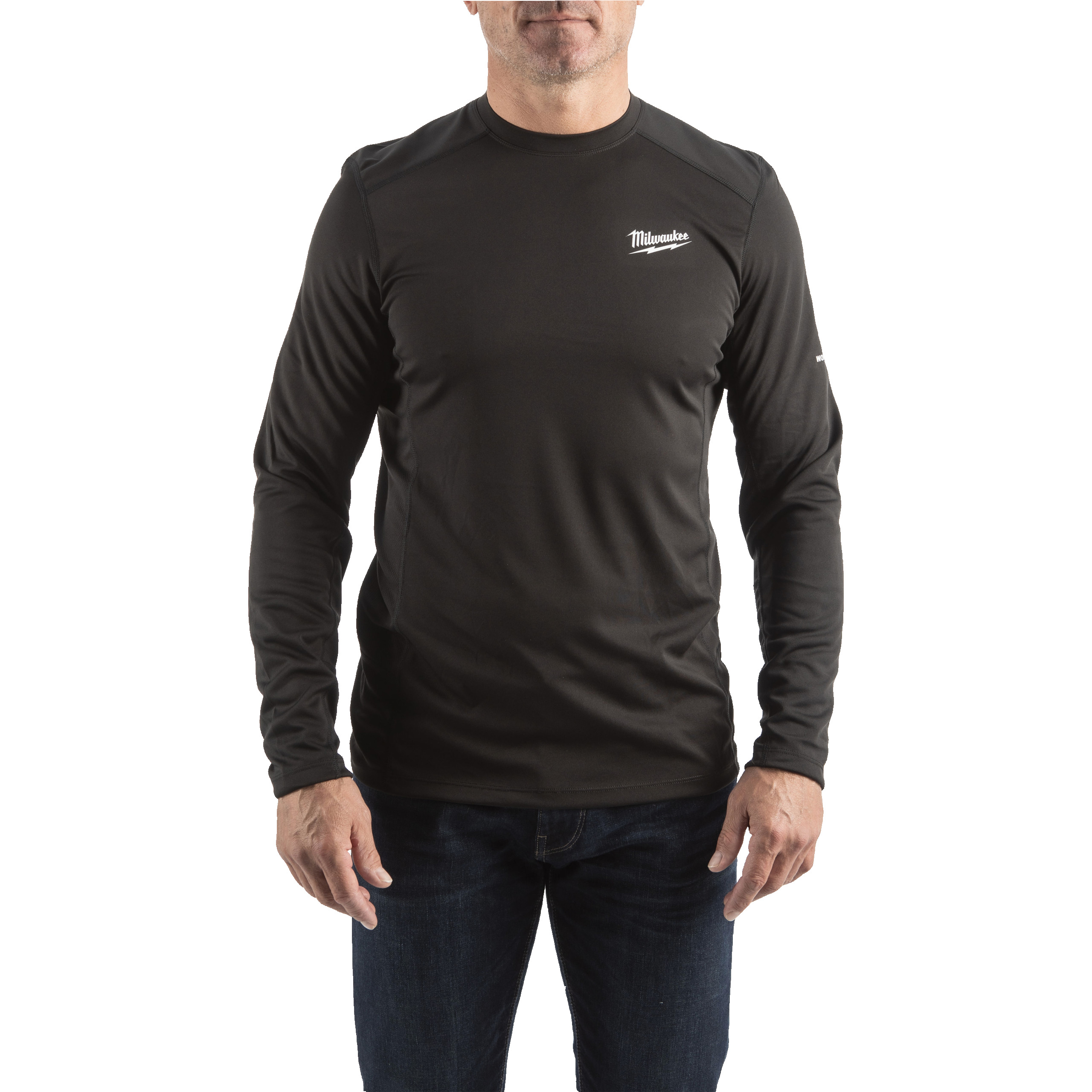 WWLSBL-XXL — Funktions-Langarm-Shirt schwarz mit UV-Schutz