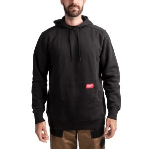 WHMWBL-L — leichter Arbeits-Kapuzen-Pullover schwarz