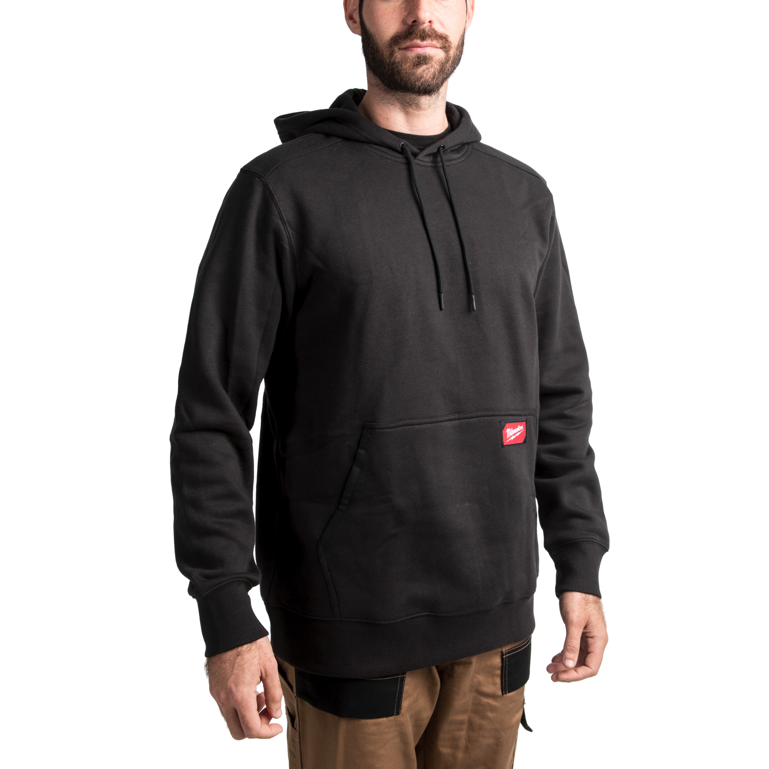WHMWBL-XXL — leichter Arbeits-Kapuzen-Pullover schwarz – Bild 2