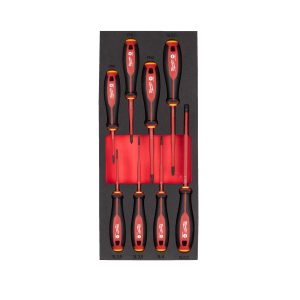 Tri-Lobe VDE Schraubendreher Einlage — 8-teilige Einlage für Werkstattwagen 78 cm