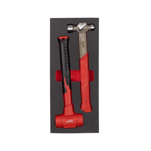 Englischer Schlosser- und Schonhammer Einlage — 2-teilige Einlage für Werkstattwagen 78 cm