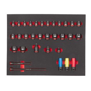 1/2" SHOCKWAVE Schlagnüsse Einlage — 32-teilige Einlage für Werkstattwagen 78 cm