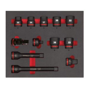3/4" SHOCKWAVE Schlagnüsse Einlage — 12-teilige Einlage für Werkstattwagen 78 cm
