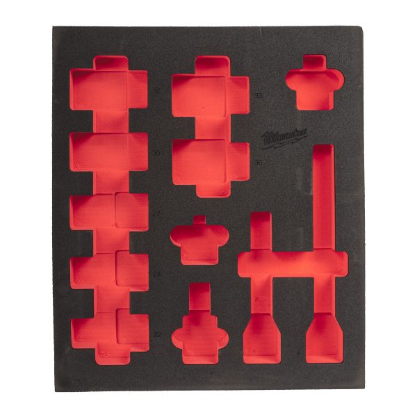 3/4" SHOCKWAVE Schlagnüsse lang Einlage — 12-teilige Einlage für Werkstattwagen 78 cm