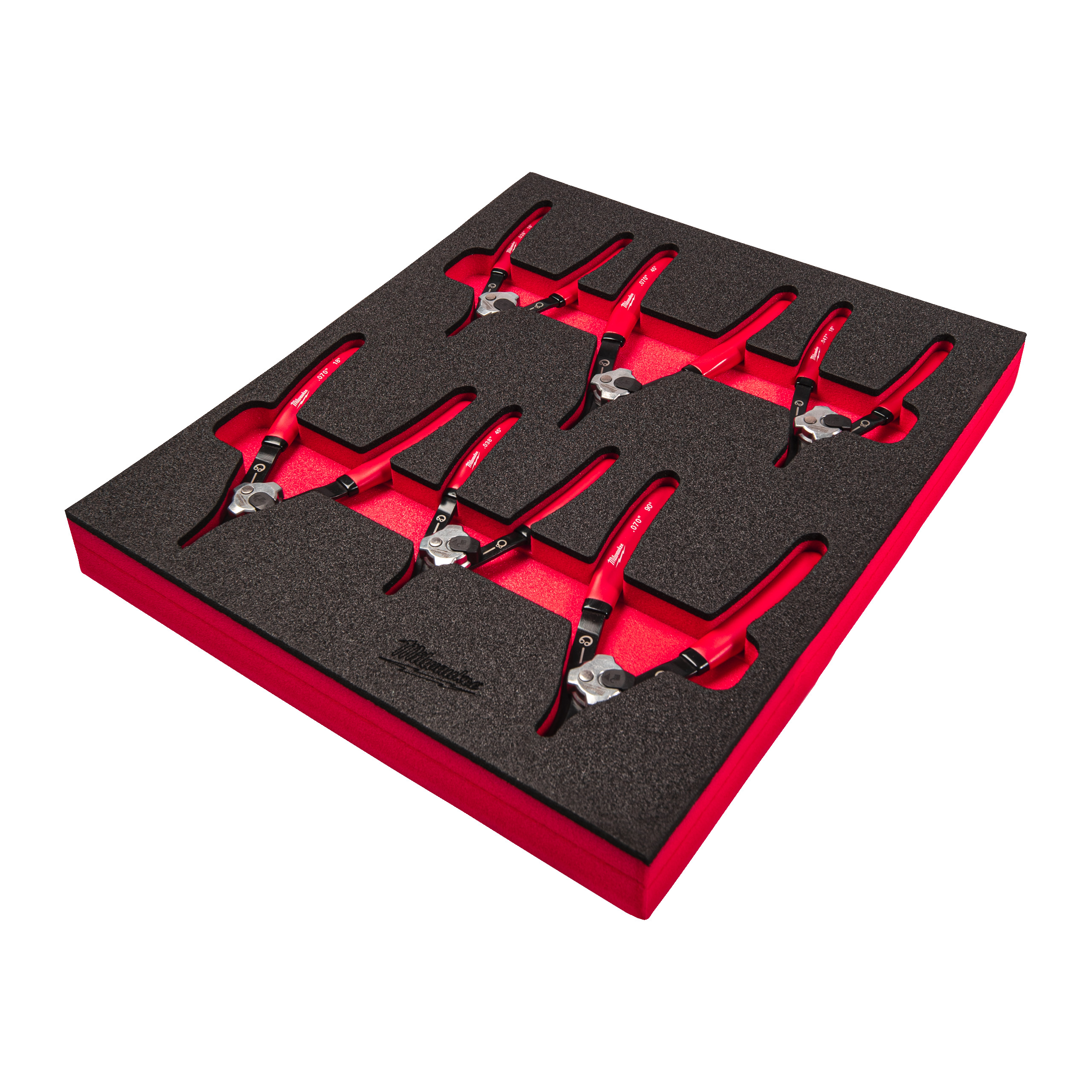 Sicherungsringzangen Einlage — 6-teilige Einlage für Werkstattwagen 78 cm – Bild 2