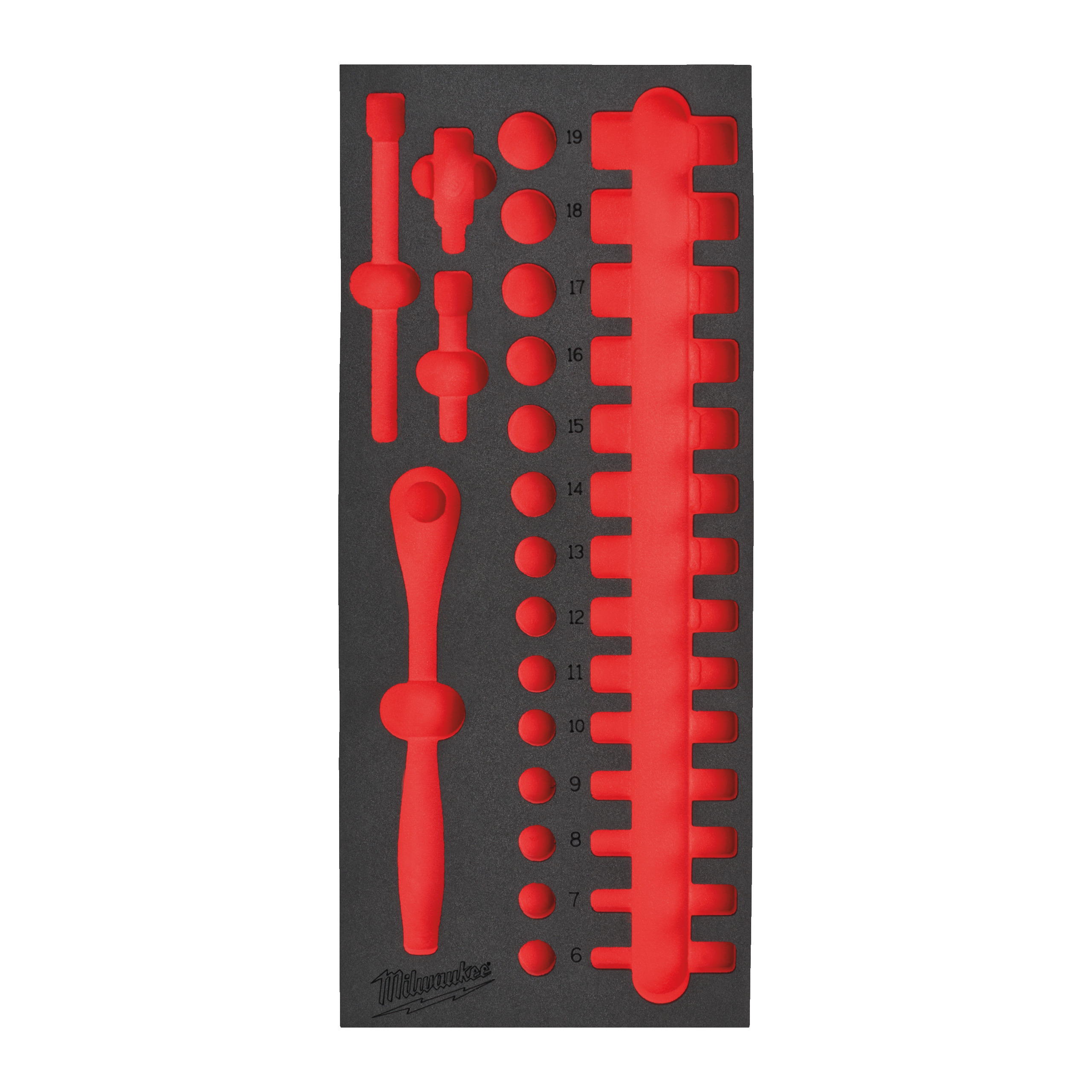 Ersatz-Einlage 1/3 — für 3/8" Ratsche und Steckschlüsseleinsätze, für Werkstattwagen 78 cm