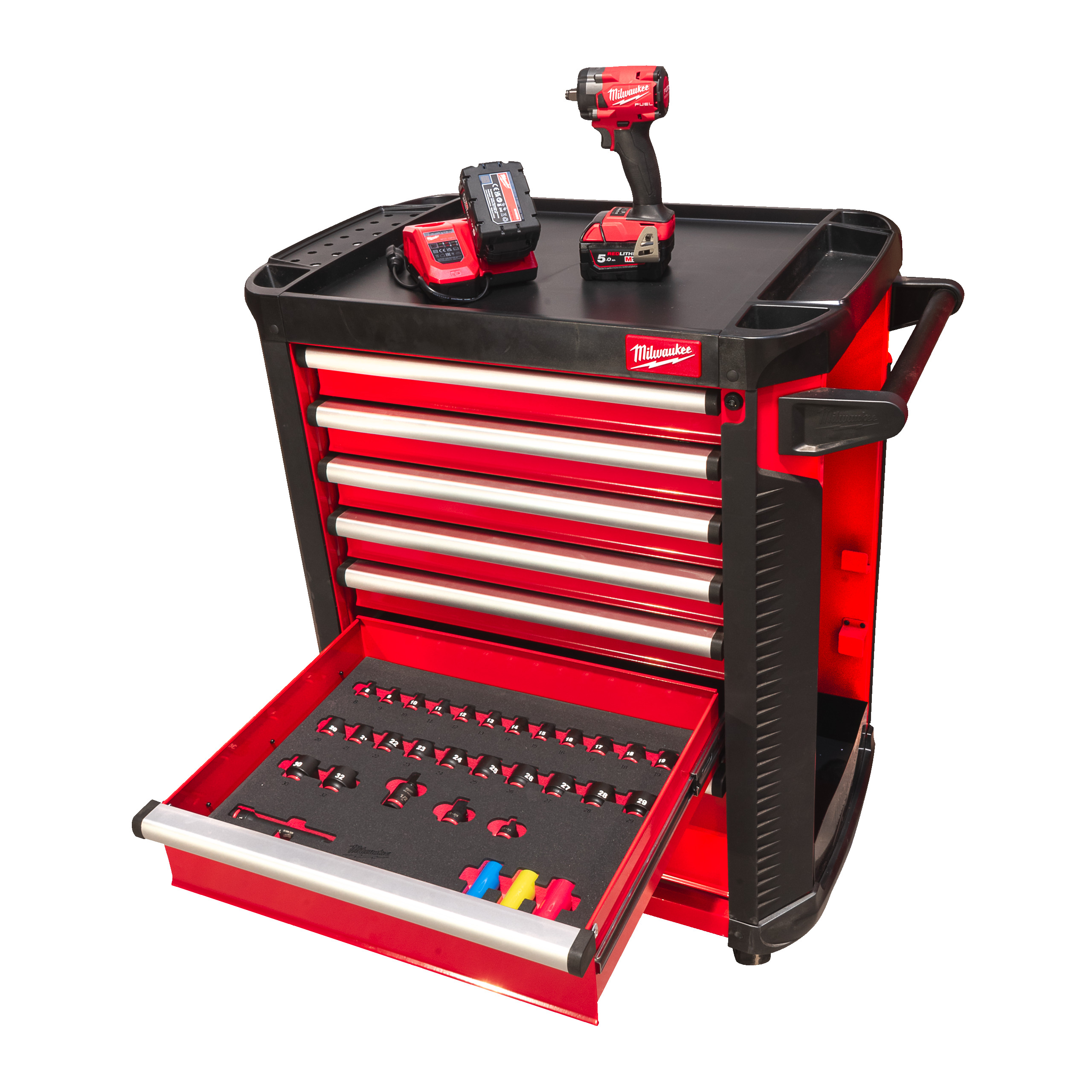 30˝ / 78 cm TOOLGUARD Werkstattwagen mit Werkzeugbestückung, Premium Version — 246-teilig – Bild 3