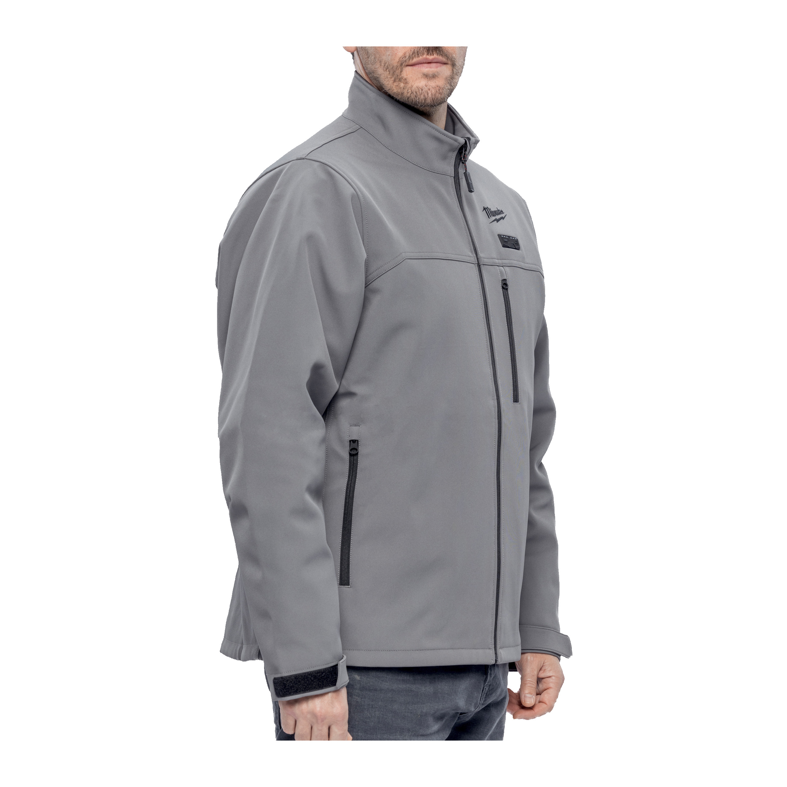 M12HJGR6-0 (XXL) — 12 V Akku-Heiz-Jacke Herren grau, ohne Akku u. Ladegerät – Bild 4