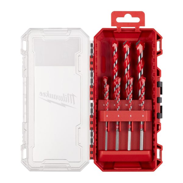 Premium-Betonbohrer Set 8-teilig — 4/5/5/6/6/8/10/12 mm in PACKOUT kompatibler Kassette