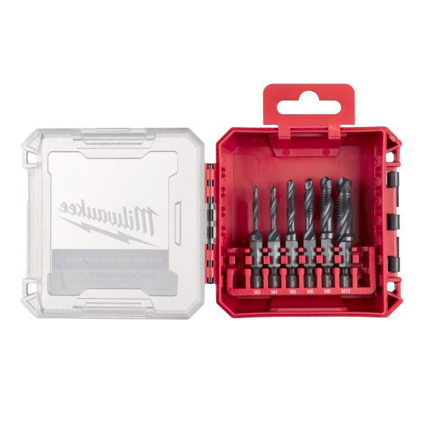 SHOCKWAVE  Kombi-
Gewindebohrer 1/4" Hex — 6-tlg. Set in PACKOUT kompatibler Box