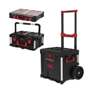 PACKOUT Starter-Set 3 3-teilig — PACKOUT Trolley Koffer mit Schublade, Koffer groß u. Organiser