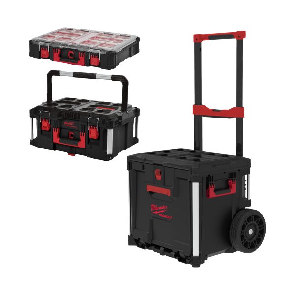 PACKOUT Starter-Set 3    3-teilig — PACKOUT Trolley Koffer mit Schublade, Koffer groß u. Organiser