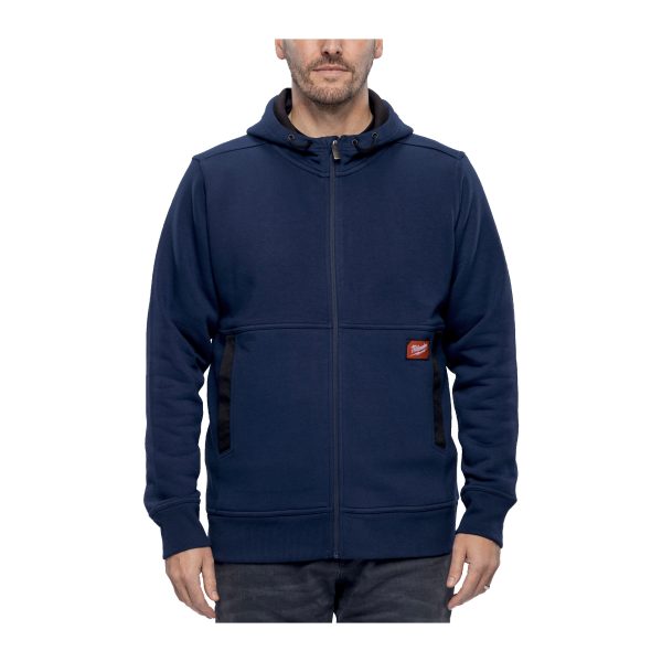 WHZBLU-XXXL — GRIDIRON Full-Zip Kapuzenpullover blau