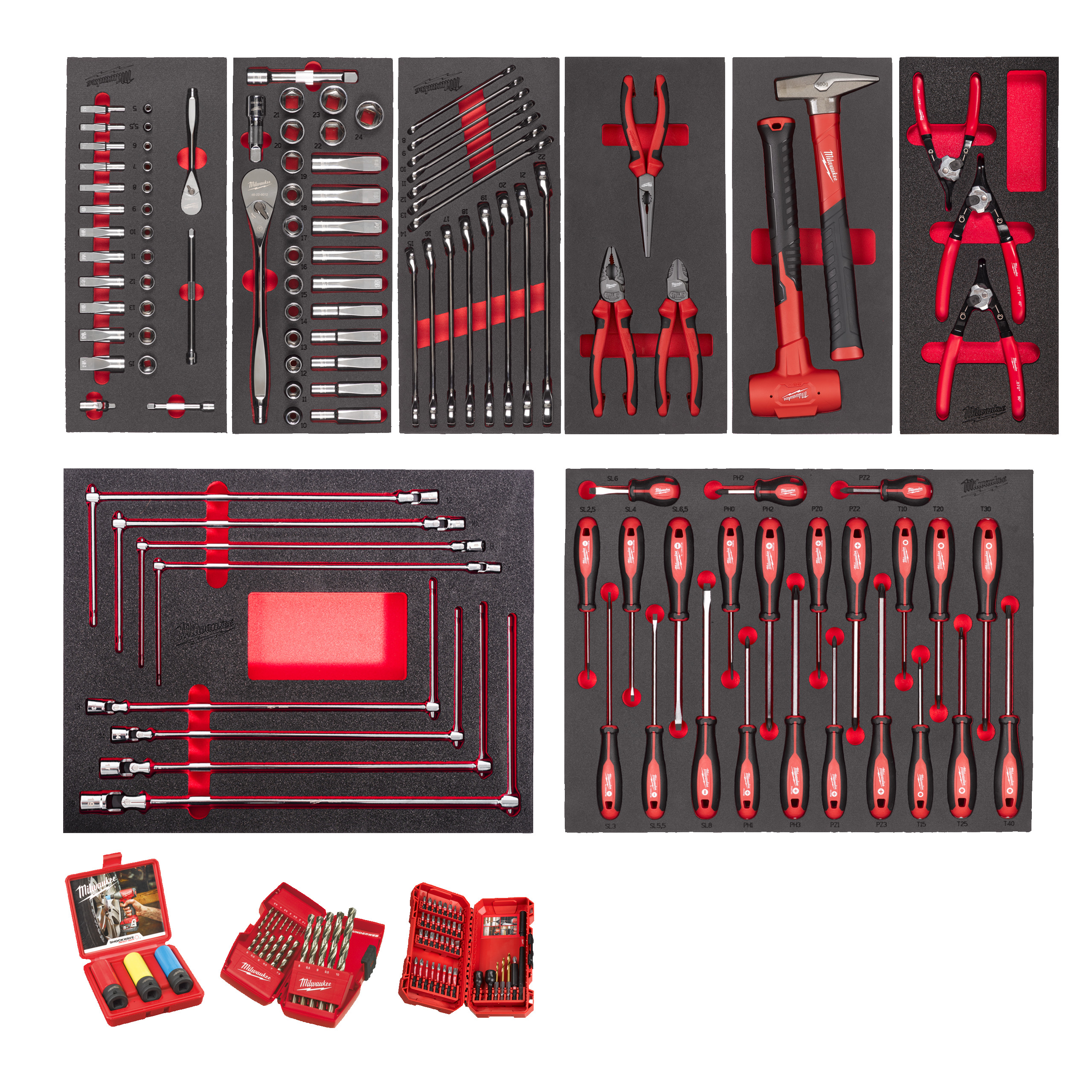 Bestücktes Einlagen-Set Automotive 172-teilig — für Werkstattwagen 78 cm