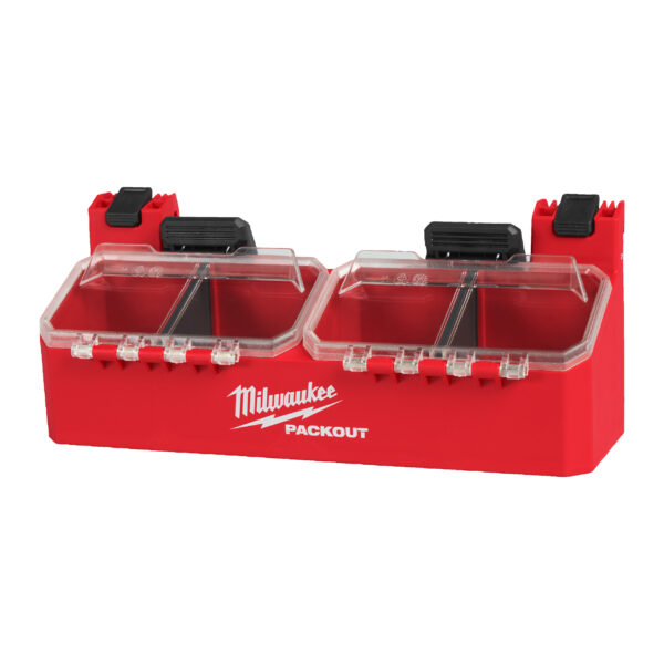 Milwaukee – PACKOUT Seitenhalterung mit 2 Fächern und Deckel — für PACKOUT Koffer