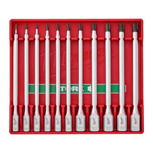 TX Bit-Steckschlüsseleinsatz 1/4" und 3/8" lang Set — 11-teilig
