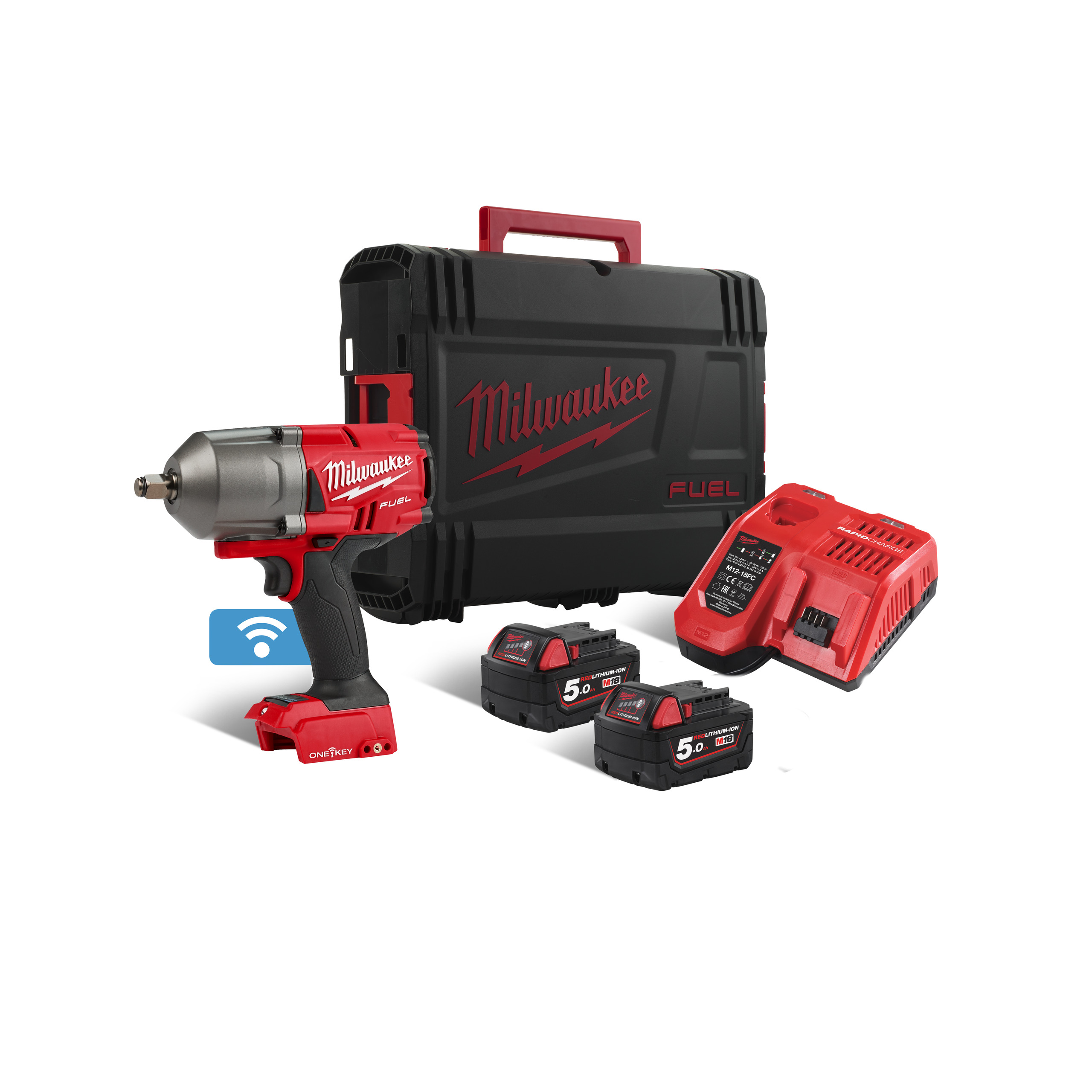 M18 FUEL™ ONE-KEY™ 1/2˝-Akku-Schlagschrauber mit Sprengring M18ONEFHIWF12-502X – Bild 3