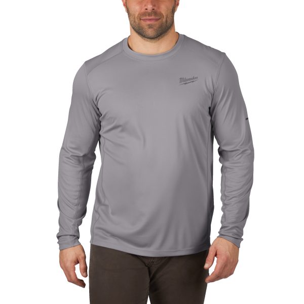 WWLSG-S — Funktions-Langarmshirt grau mit UV-Schutz