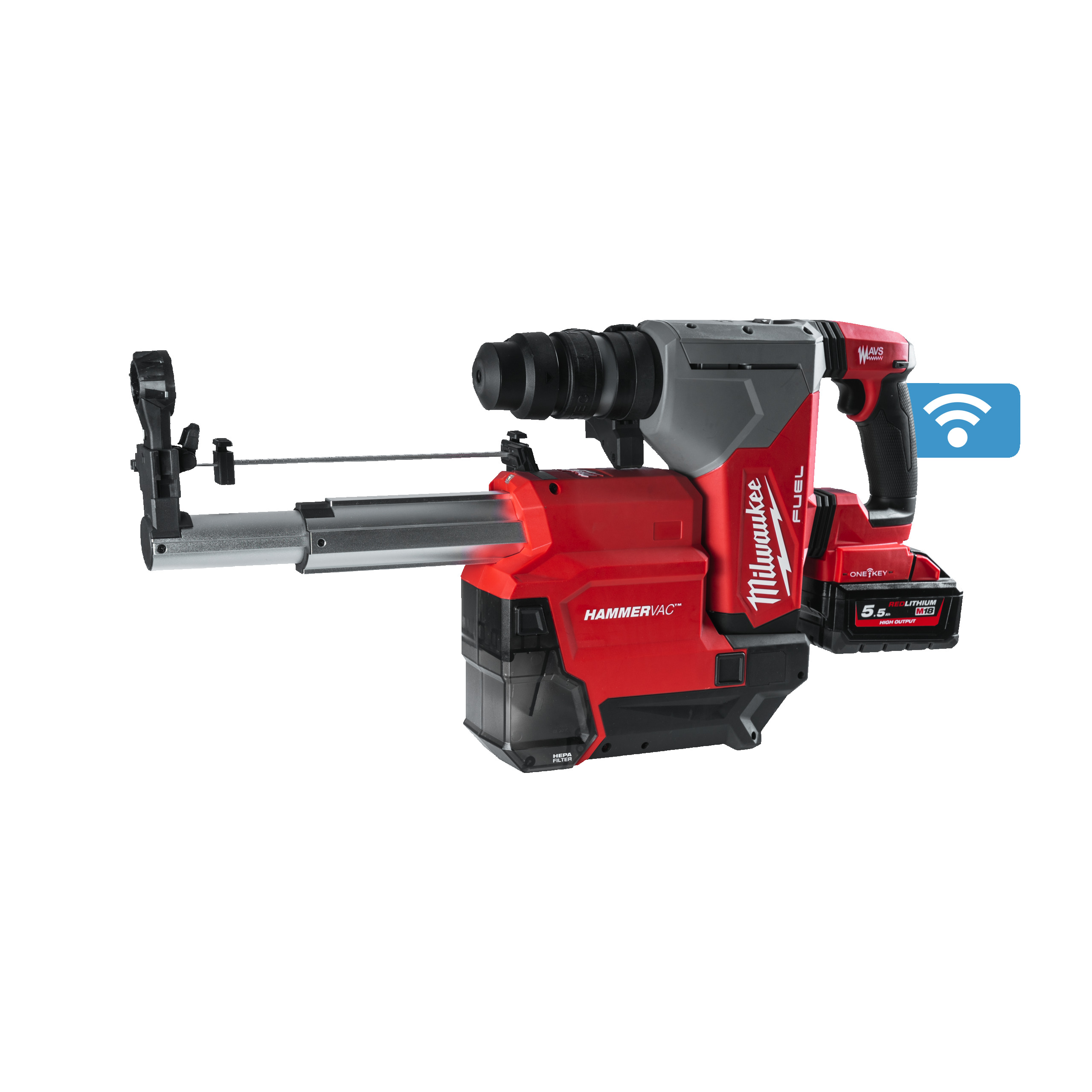 M18™ ONE KEY™ Akku-Kombihammer + Staubabsaugung M18ONEFHPXDEL-552C – Bild 2