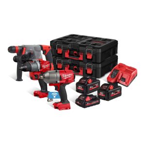 Aktionsset M18FFP3Q2-533P 1x 3,0 Ah 2x 5,5 Ah + Lader in PACKOUT Boxen