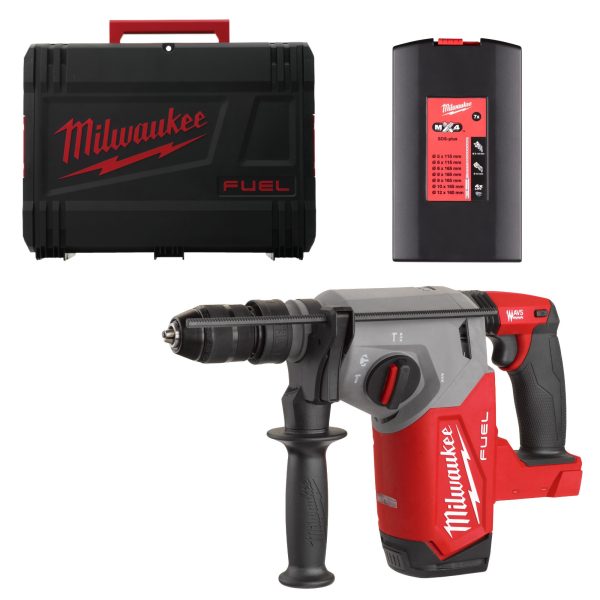 FUEL™ Akku-Kombihammer M18FHX-0X ohne Akku ohne Lader in HD-Box + Bohrerset 7-teilig