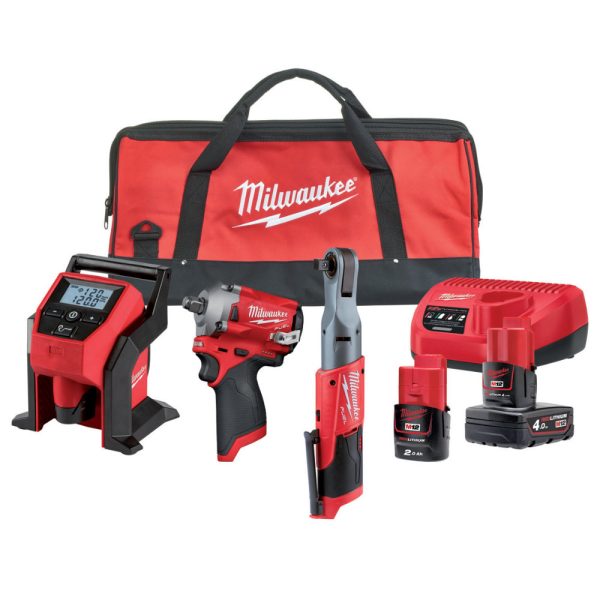 Werkzeug-Set M12FPP3AM-422B mit 2x Akku und Lader in Tasche
