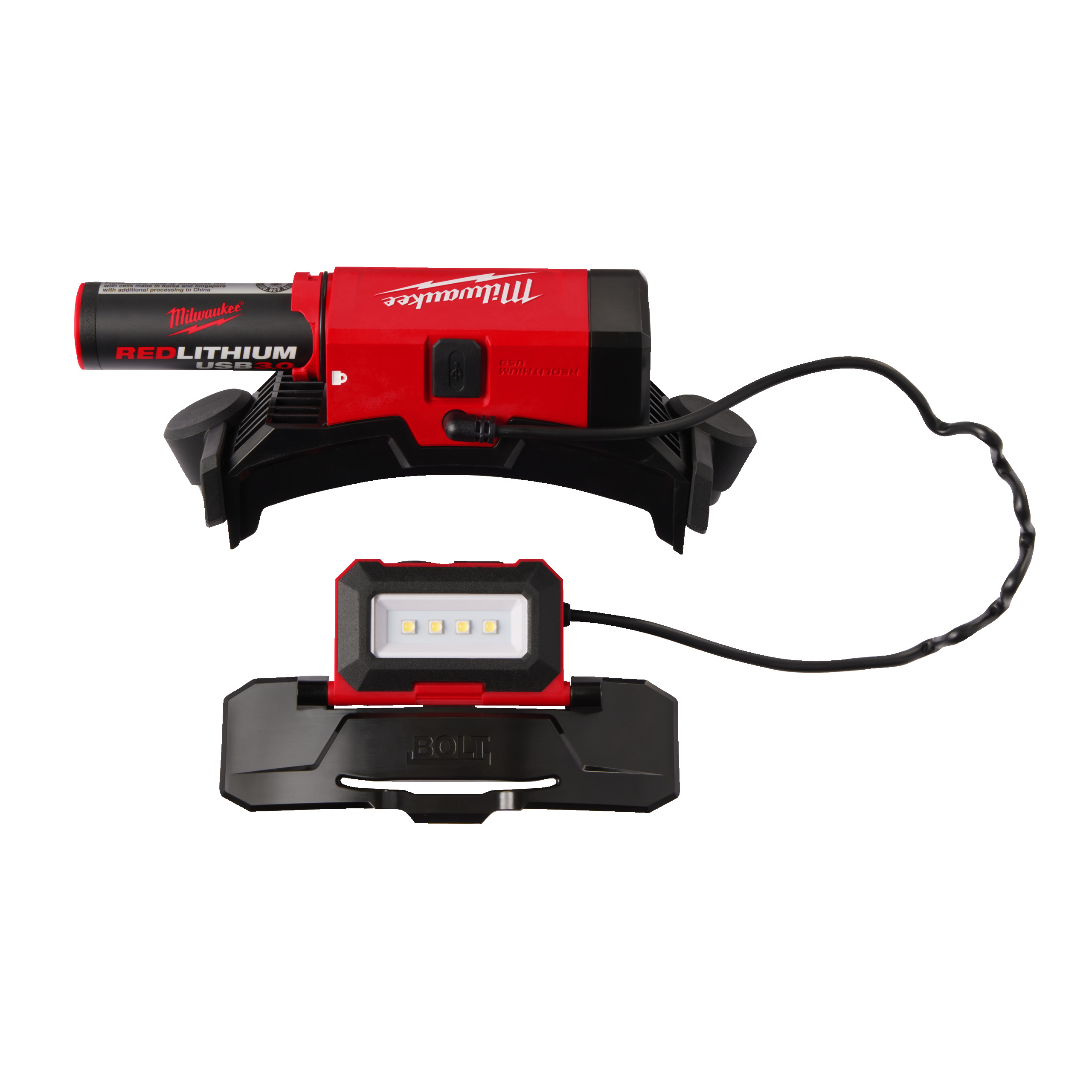 L4BOLTHL-301 — USB-Akku-Helmlampe – Bild 2