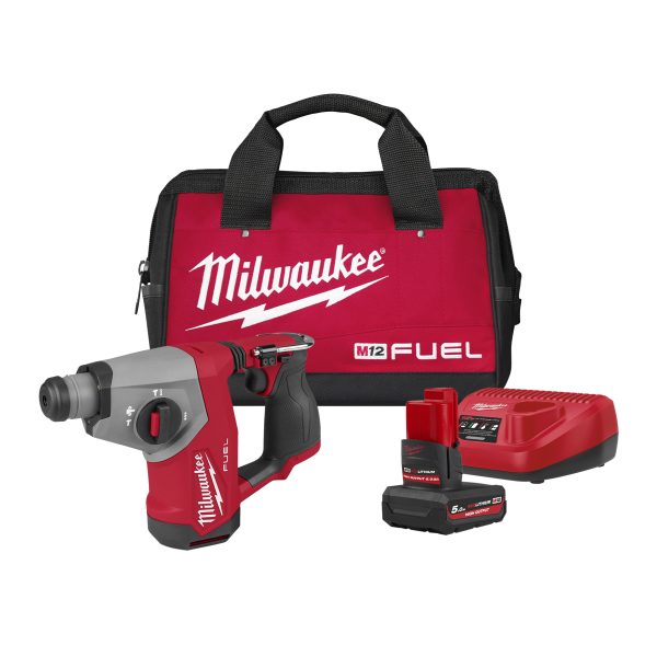 M12 FUEL Akku-Kombihammer M12FHAC16-501B, 1x 5,0 Ah HB und Ladegerät in Tasche