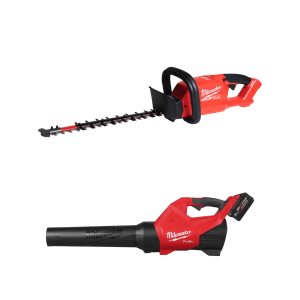 M18 FUEL Akku-Gebläse M18FBLG3-802, 2x 8,0 Ah FORGE und Lader + Akku-Heckenschere 45 cm M18FHET45-0